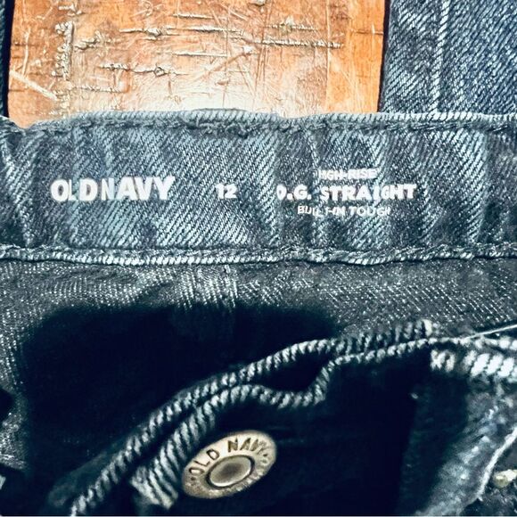 Old Navy Girl’s Lot of 2 O.G. Straight High Rise Jeans Dark/Medium Blue Wash 12 - Picture 3 of 12